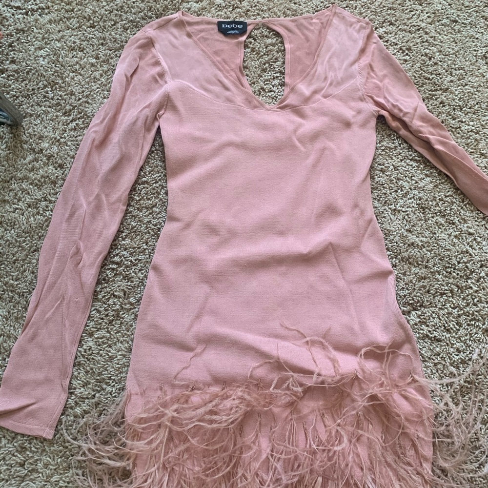 Pink Feather Cocktail dress